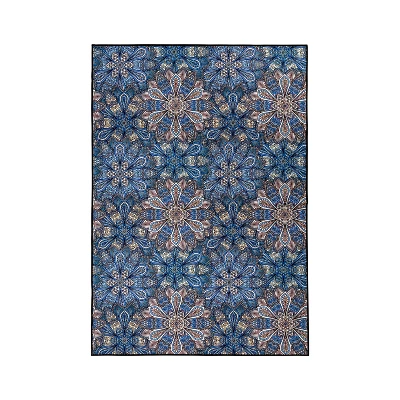 Floral Bohemian Non-Slip Washable Indoor/ Outdoor Area Rug By Blue Nile Mills 5 Floral Bohemian Non-Slip Washable Indoor/ Outdoor Area Rug By Blue Nile Mills - Image 5