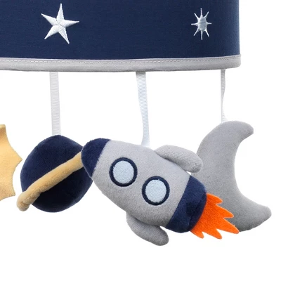 Lambs & Ivy Milky Way Musical Baby Crib Mobile - Blue/Navy/Gray Space Theme 1 Lambs & Ivy Milky Way Musical Baby Crib Mobile - Blue/Navy/Gray Space Theme