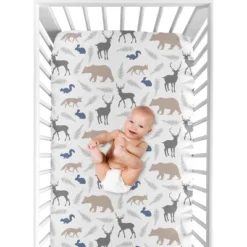 Sweet Jojo Designs Fitted Crib Sheet - Woodland Animals -Roommates Nursery Outlet Store GUEST 779224c2 2459 4539 89de 8c4d119806cd