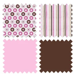 Bacati - Mod Dots Stripes Pink Fuschia Beige Chocolate 10 Pc Crib Bedding Set With 2 Crib Fitted Sheets -Roommates Nursery Outlet Store GUEST 779f7bc1 5a10 4b07 be72 77fa5c0e1f35 1