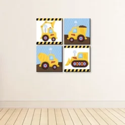 Big Dot Of Happiness Construction Truck - Kids Room, Nursery Decor And Home Decor - 11 X 11 Inches Nursery Wall Art - Set Of 4 Prints For Baby's Room -Roommates Nursery Outlet Store GUEST 7857a293 da7b 436f bdf7 d8e29b201605