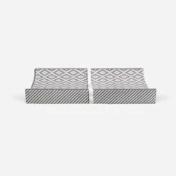 Bacati - Love Gray/White Warp Stripes Changing Pad Cover -Roommates Nursery Outlet Store GUEST 795c2c6e 9690 4ab3 9490 9cf01aa403d8