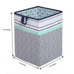 Bacati - Noah Mint/Navy Collapsible Laundry Hamper -Roommates Nursery Outlet Store GUEST 7a9265bd e54c 4c5a 80df 319db0514cbb