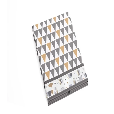 Bacati - Woodlands Gray/Beige Neutral Collapsible Laundry Hamper 3 Bacati - Woodlands Gray/Beige Neutral Collapsible Laundry Hamper - Image 3