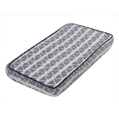 Bacati - Emma Mint/Navy Large Triangles Quilted Muslin Changing Pad Cover 7 Bacati - Emma Mint/Navy Large Triangles Quilted Muslin Changing Pad Cover - Image 7