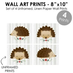 Big Dot Of Happiness Forest Hedgehogs - Unframed Woodland Nursery And Kids Room Linen Paper Wall Art - Set Of 4 - Artisms - 8 X 10 Inches 7 Big Dot Of Happiness Forest Hedgehogs - Unframed Woodland Nursery And Kids Room Linen Paper Wall Art - Set Of 4 - Artisms - 8 X 10 Inches -Roommates Nursery Outlet Store GUEST 7d701923 8347 401e b1cc ab62426c020d