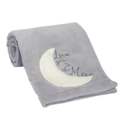 Lambs & Ivy Goodnight Moon Gray Appliqued And Embroidered Fleece Baby Blanket -Roommates Nursery Outlet Store GUEST 81a1ec9d 32f7 491e 8469 519a82333b32