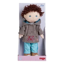 HABA Lian 12" Soft Boy Doll With Brown Hair, Blue Eyes And Embroidered Face (Machine Washable) -Roommates Nursery Outlet Store GUEST 827b4f9e 3cab 44f7 a013 616a112aed83