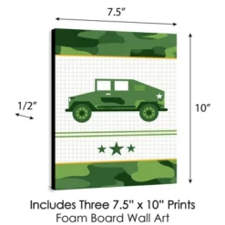 Big Dot Of Happiness Camo Hero - Army Military Camouflage Nursery Wall Art And Kids Room Decorations - Gift Ideas - 7.5 X 10 Inches - Set Of 3 Prints 7 Big Dot Of Happiness Camo Hero - Army Military Camouflage Nursery Wall Art And Kids Room Decorations - Gift Ideas - 7.5 X 10 Inches - Set Of 3 Prints -Roommates Nursery Outlet Store GUEST 82892129 7f8f 4b0e a1ef f880ee724f26