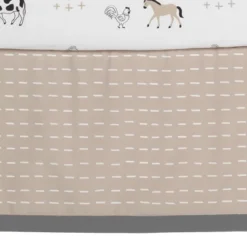 Lambs & Ivy Baby Farm Animals 5-Piece White/Taupe Baby Crib Bedding Set -Roommates Nursery Outlet Store GUEST 8555df3d be4f 4a8d b5db bdb58c32f4e3