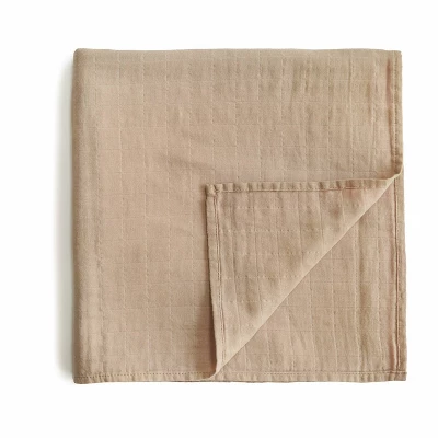 Mushie Muslin Swaddle Blanket Organic Cotton 8 Mushie Muslin Swaddle Blanket Organic Cotton - Image 8