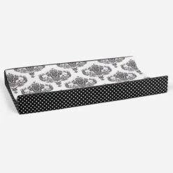 Bacati - Classic Damask White/Black Changing Pad Cover -Roommates Nursery Outlet Store GUEST 88b75280 851d 4432 893b 95cfd24c9185