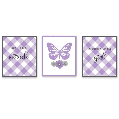 Bacati - Watercolor Floral Purple Gray 10 Pc Girls Crib Bedding Set With 2 Crib Fitted Sheets 6 Bacati - Watercolor Floral Purple Gray 10 Pc Girls Crib Bedding Set With 2 Crib Fitted Sheets - Image 6