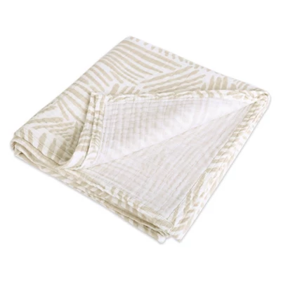 Babyletto Oat Stripe Muslin Swaddle Blanket 3 Babyletto Oat Stripe Muslin Swaddle Blanket - Image 3