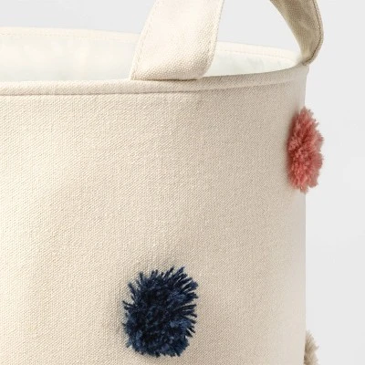 Pom-Pom Kids' Storage Basket Cream - Pillowfort™ 2 Pom-Pom Kids' Storage Basket Cream - Pillowfort™ - Image 2
