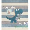 Mother Ruggers Dino Wild Machine Washable Colorful Kid's Rug