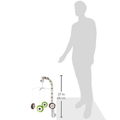 Bacati - Mod Dots/Stripes Green/yellow/choco Mobile 1 Bacati - Mod Dots/Stripes Green/yellow/choco Mobile