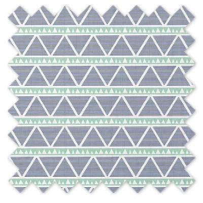 Bacati - Emma Mint/Navy Large Triangles Quilted Muslin Changing Pad Cover 8 Bacati - Emma Mint/Navy Large Triangles Quilted Muslin Changing Pad Cover - Image 8