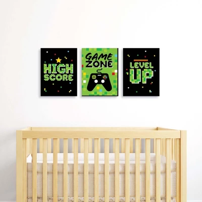 Big Dot Of Happiness Game Zone - Nursery Wall Art And Pixel Video Game Kids Room Decorations - Gift Ideas - 7.5 X 10 Inches - Set Of 3 Prints 1 Big Dot Of Happiness Game Zone - Nursery Wall Art And Pixel Video Game Kids Room Decorations - Gift Ideas - 7.5 X 10 Inches - Set Of 3 Prints