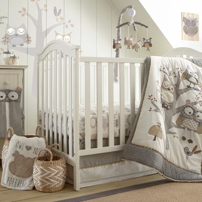 Night Owl Gray Blanket - Levtex Baby 2 Night Owl Gray Blanket - Levtex Baby - Image 2