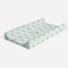 Bacati - Noah Mint Feathers Quilted Muslin Changing Pad Cover