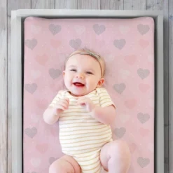 The Peanutshell Changing Pad Covers - Pink And Gray Elephants/Pink Hearts 2pk -Roommates Nursery Outlet Store GUEST 93f5c8ad 9a29 4fd1 a214 eebb86449176