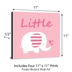 Big Dot Of Happiness Pink Baby Elephant - Kids Room, Nursery Decor And Home Decor - 11 X 11 Inches Nursery Wall Art - Set Of 4 Prints For Baby's Room 10 Big Dot Of Happiness Pink Baby Elephant - Kids Room, Nursery Decor And Home Decor - 11 X 11 Inches Nursery Wall Art - Set Of 4 Prints For Baby's Room -Roommates Nursery Outlet Store GUEST 94098b15 b82e 43b6 8ad6 92036e9f9d01