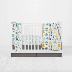 Little Dino Boys Teal/Yellow 2 Pack Muslin Swaddling Blankets -Roommates Nursery Outlet Store GUEST 94c6460c 9654 450b a135 fa1cb919049f