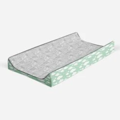 Bacati - Clouds In The City Mint/ Cityscape Quilted Changing Pad Cover -Roommates Nursery Outlet Store GUEST 966451e7 ac71 404f b66b 7b95036762ce