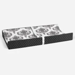 Bacati - Classic Damask White/Black Changing Pad Cover -Roommates Nursery Outlet Store GUEST 96f54e77 abf7 4a23 89dd 56a478c14e08