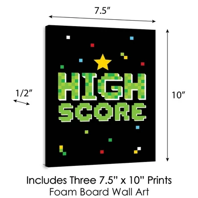 Big Dot Of Happiness Game Zone - Nursery Wall Art And Pixel Video Game Kids Room Decorations - Gift Ideas - 7.5 X 10 Inches - Set Of 3 Prints 3 Big Dot Of Happiness Game Zone - Nursery Wall Art And Pixel Video Game Kids Room Decorations - Gift Ideas - 7.5 X 10 Inches - Set Of 3 Prints - Image 3