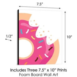 Big Dot Of Happiness Donut Worry, Let's Party - Doughnut Kitchen Wall Art, Nursery Decor & Restaurant Decorations - 7.5 X 10 Inches - Set Of 3 Prints -Roommates Nursery Outlet Store GUEST 999abff9 c627 4a07 a6cf 7892390f3cbd