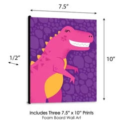 Big Dot Of Happiness Roar Dinosaur Girl - Dino Mite T-Rex Nursery Wall Art And Kids Room Decorations - Gift Ideas - 7.5 X 10 Inches - Set Of 3 Prints -Roommates Nursery Outlet Store GUEST 99a31add 6a5d 4076 a6ac 9200e3395a85