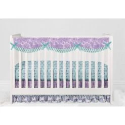 Bacati - Paisley Isabella Purple Lilac Aqua 10 Pc Crib Bedding Set With Long Rail Guard Cover -Roommates Nursery Outlet Store GUEST 99f0ebac a647 440f 82cf 0b31f94f1c60
