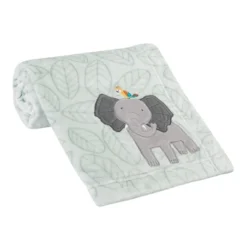 Lambs & Ivy Jungle Friends Appliqued Fleece Nursery Baby Blanket - Elephant -Roommates Nursery Outlet Store GUEST 9b417ed0 ba39 4616 a376 3ab9e386ffe4