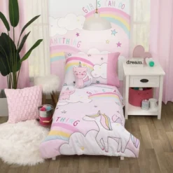 4pc Toddler Everything Caticorn Girl Power Kids' Bedding Set -Roommates Nursery Outlet Store GUEST 9d68d139 ca06 4e1b 9354 72eae635bf56
