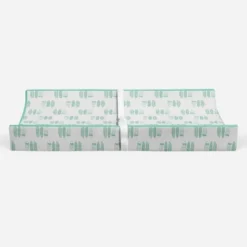 Bacati - Noah Mint Feathers Quilted Muslin Changing Pad Cover -Roommates Nursery Outlet Store GUEST 9f8f9fd0 56a7 4159 bcc5 e4e4d26009bf