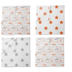 Bacati - Boys Basketball Muslin Orange Gray 8 Pc Crib Bedding Set With Long Rail Guard Cover -Roommates Nursery Outlet Store GUEST a318150e bc0d 4aee 8b3c 8ccbd2a64bc6