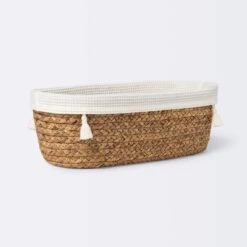 Natural Weave Oval Storage Bin With Waffle Weave Liner - Cloud Island™ -Roommates Nursery Outlet Store GUEST a3de4f61 51cd 4f96 91ff 73a5dc516147