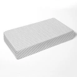 Bacati - Black On White Background Pin Dots 100 Percent Cotton Universal Baby US Standard Crib Or Toddler Bed Fitted Sheet
