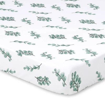 The Peanutshell Fitted Playard Sheets - Farmhouse Floral And Gray Plaid - 2pk 2 The Peanutshell Fitted Playard Sheets - Farmhouse Floral And Gray Plaid - 2pk - Image 2