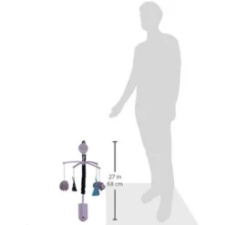 Bacati - Woodlands Aqua/Navy/Grey Boys Musical Mobile