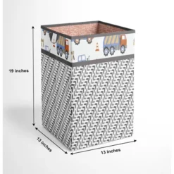 Bacati - Construction Multicolor Boys Collapsible Laundry Hamper -Roommates Nursery Outlet Store GUEST a745a971 3ac5 4044 9f19 260fa19ed9c0