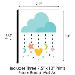 Big Dot Of Happiness Colorful Children's Decor - Alphabet Nursery Wall Art And Rainbow Cloud Kids Room Decor - 7.5 X 10 Inches - Set Of 3 Prints -Roommates Nursery Outlet Store GUEST a78e8a16 f29c 4986 81fb 69b1477479b0