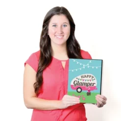 Big Dot Of Happiness Let's Go Glamping - Nursery Wall Art, Kids Room Decor & Camping Home Decorations - Gift Ideas -7.5 X 10 Inches - Set Of 3 Prints -Roommates Nursery Outlet Store GUEST a82b8485 cc67 49df a7e8 07788d75d887