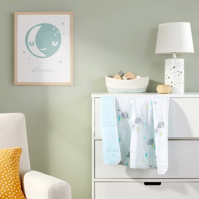 Jersey Knit Reversible Blanket Adventure Awaits - Cloud Island™ - Light Blue 1 Jersey Knit Reversible Blanket Adventure Awaits - Cloud Island™ - Light Blue