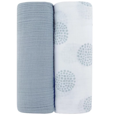 Ely's & Co. Cotton Muslin Swaddle Blanket 2 Pack 11 Ely's & Co. Cotton Muslin Swaddle Blanket 2 Pack - Image 11