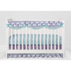 Bacati - Paisley Isabella Purple Lilac Aqua 10 Pc Crib Bedding Set With Long Rail Guard Cover -Roommates Nursery Outlet Store GUEST ac783baa 20d8 4164 ba16 ae7ac6576afe