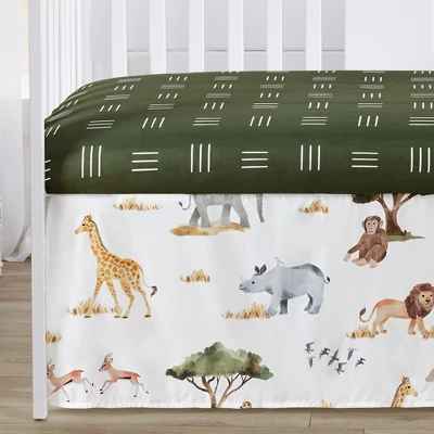 Sweet Jojo Designs Girl Baby Crib Bedding Set - Jungle Animals Collection 4pc 3 Sweet Jojo Designs Girl Baby Crib Bedding Set - Jungle Animals Collection 4pc - Image 3