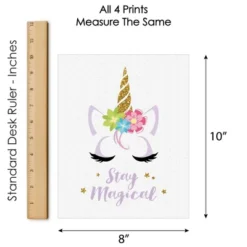 Big Dot Of Happiness Rainbow Unicorn - Unframed Magical Unicorn Nursery And Kids Room Linen Paper Wall Art - Set Of 4 - Artisms - 8 X 10 Inches 8 Big Dot Of Happiness Rainbow Unicorn - Unframed Magical Unicorn Nursery And Kids Room Linen Paper Wall Art - Set Of 4 - Artisms - 8 X 10 Inches -Roommates Nursery Outlet Store GUEST ae294ea7 c21d 4228 9021 c963de6b23ef